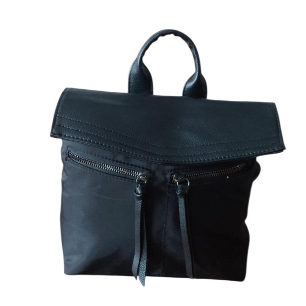 Botkier Black Urban Fold-Over Backpack